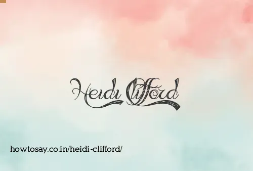 Heidi Clifford