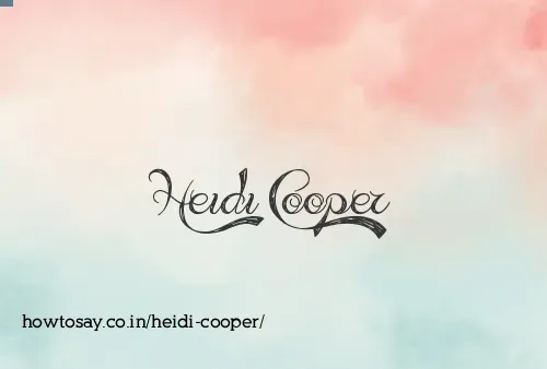 Heidi Cooper