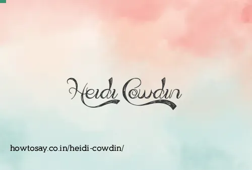 Heidi Cowdin