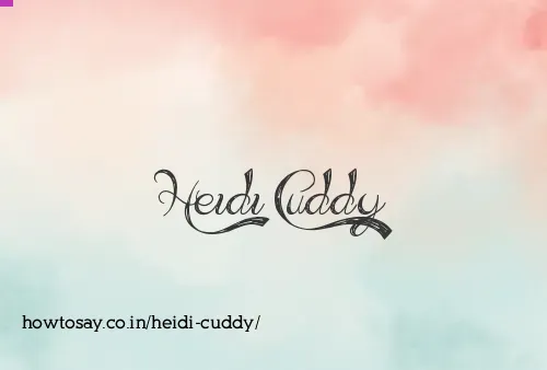 Heidi Cuddy
