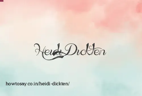 Heidi Dickten