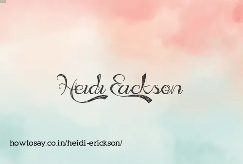 Heidi Erickson