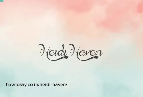 Heidi Haven