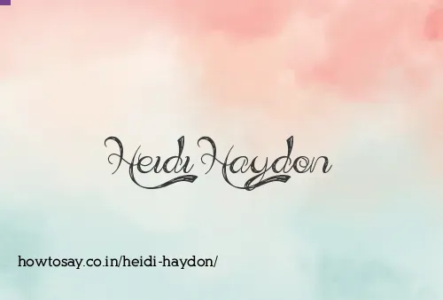Heidi Haydon