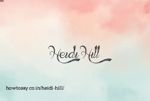 Heidi Hill