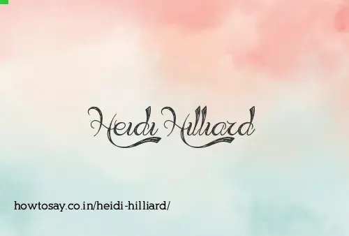 Heidi Hilliard