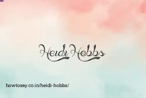 Heidi Hobbs