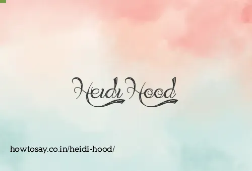 Heidi Hood