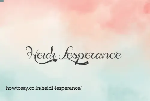 Heidi Lesperance