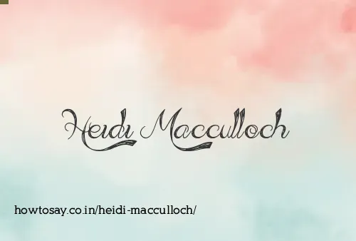 Heidi Macculloch