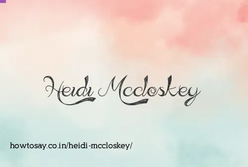 Heidi Mccloskey