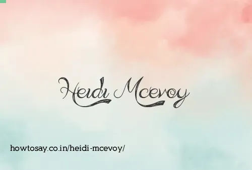 Heidi Mcevoy