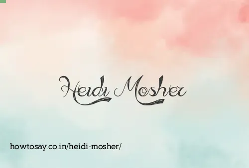 Heidi Mosher