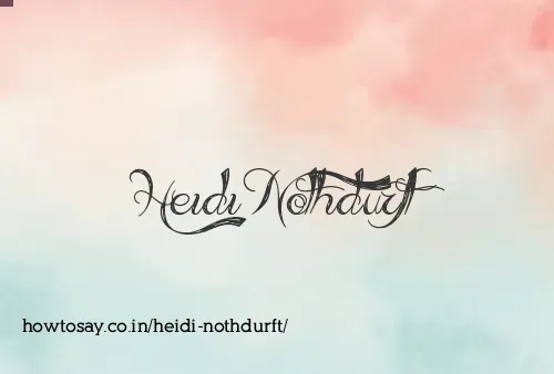 Heidi Nothdurft
