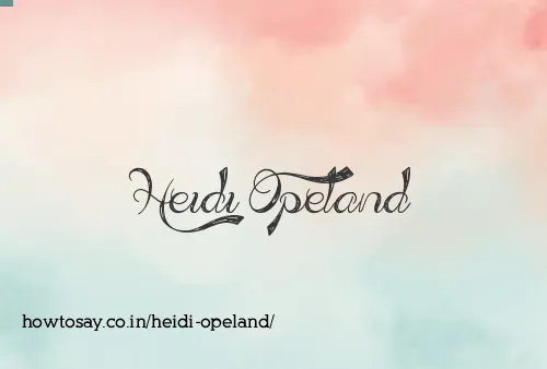 Heidi Opeland