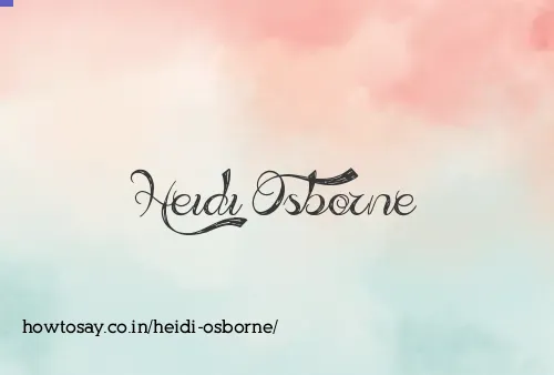 Heidi Osborne