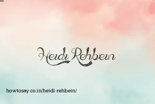 Heidi Rehbein