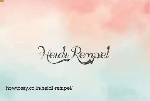 Heidi Rempel