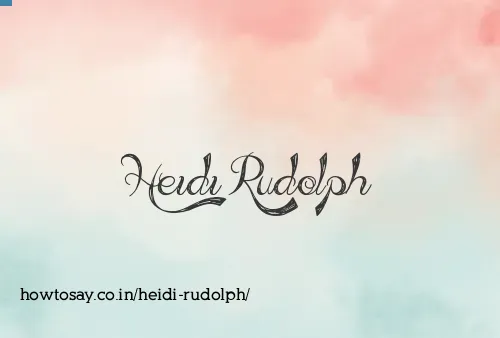 Heidi Rudolph