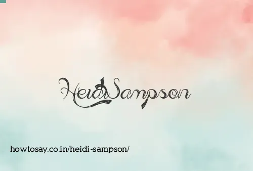 Heidi Sampson