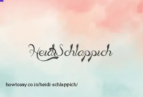 Heidi Schlappich