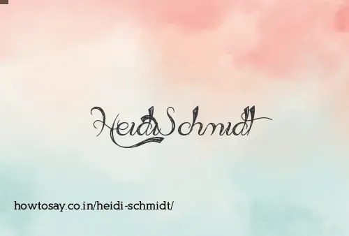 Heidi Schmidt
