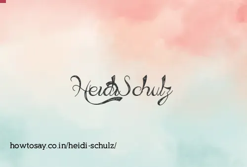 Heidi Schulz