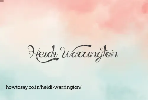 Heidi Warrington