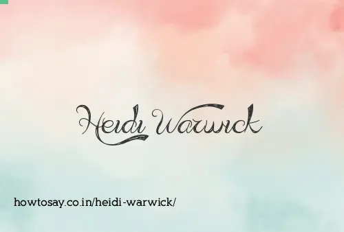 Heidi Warwick