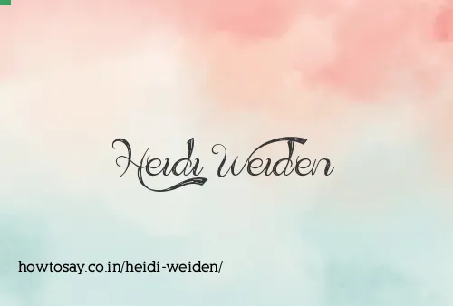 Heidi Weiden