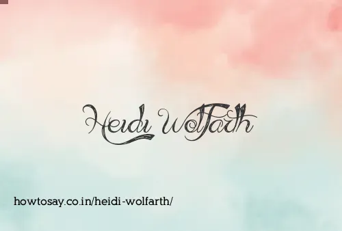 Heidi Wolfarth