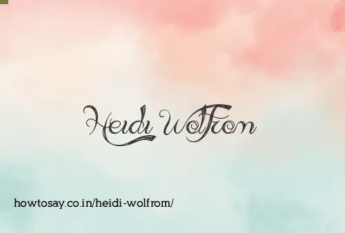 Heidi Wolfrom