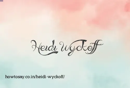 Heidi Wyckoff