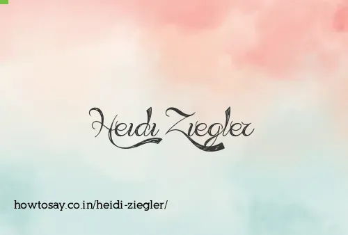 Heidi Ziegler
