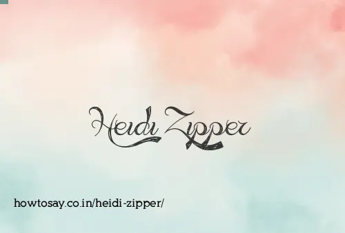 Heidi Zipper