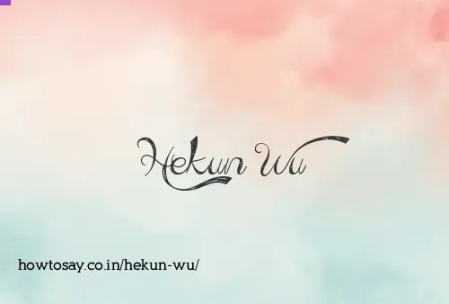 Hekun Wu