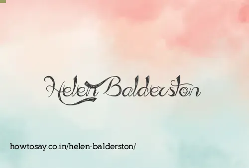 Helen Balderston