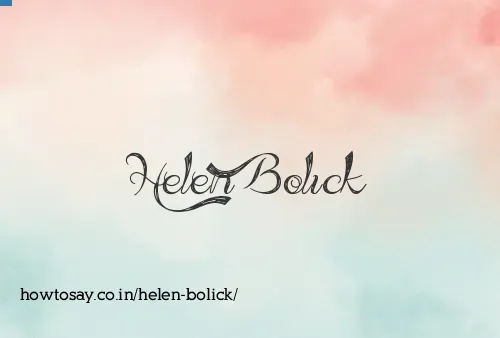 Helen Bolick
