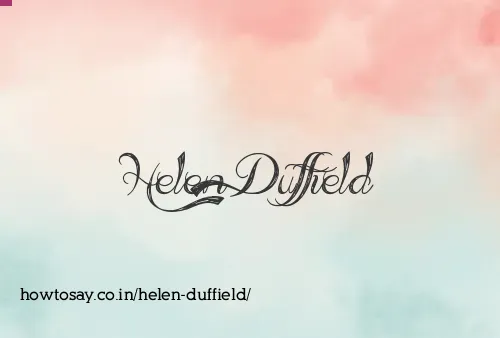 Helen Duffield