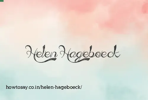 Helen Hageboeck