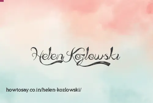 Helen Kozlowski
