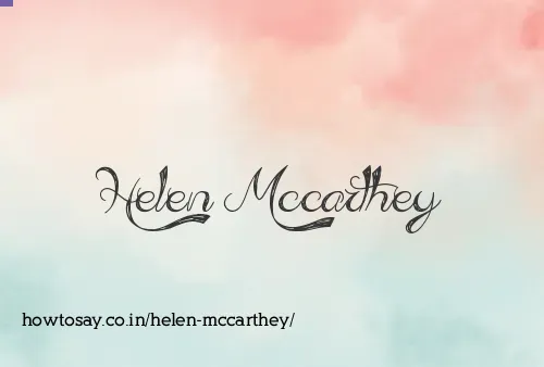 Helen Mccarthey