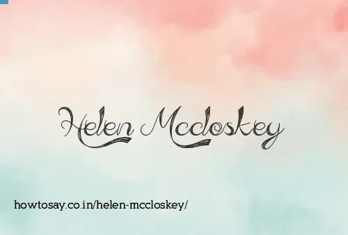 Helen Mccloskey