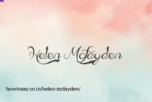 Helen Mcfayden