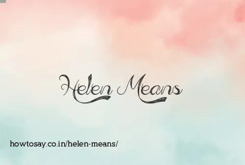 Helen Means