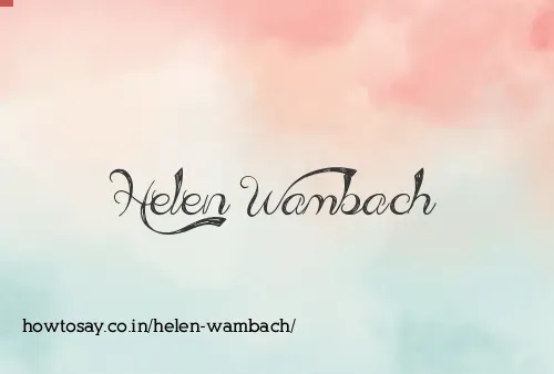 Helen Wambach