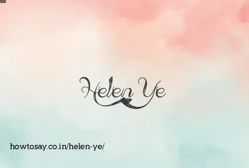 Helen Ye