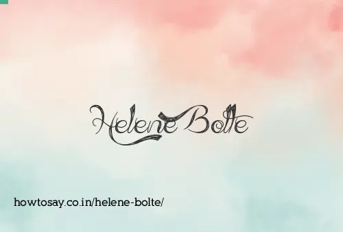 Helene Bolte