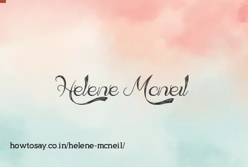 Helene Mcneil