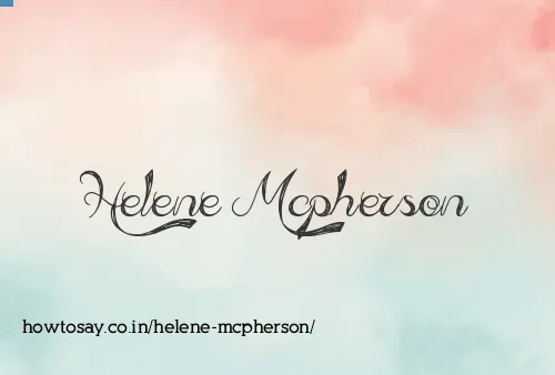 Helene Mcpherson